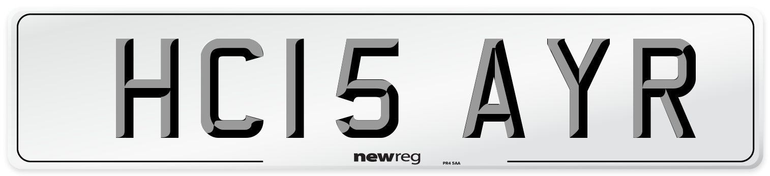 HC15 AYR Number Plate from New Reg